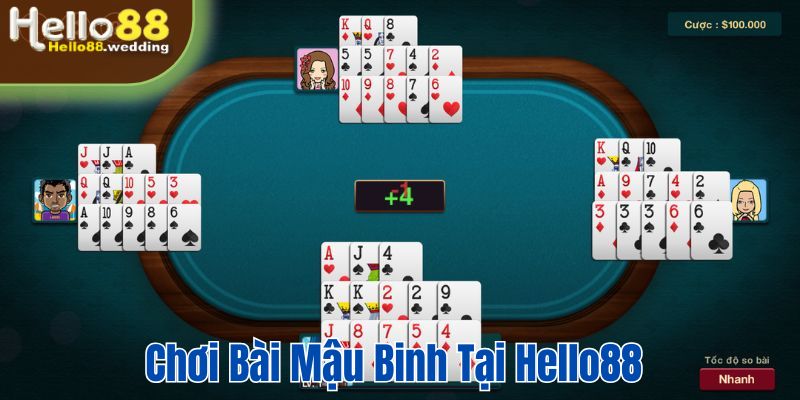 Cách chơi bài mậu binh tại Hello88