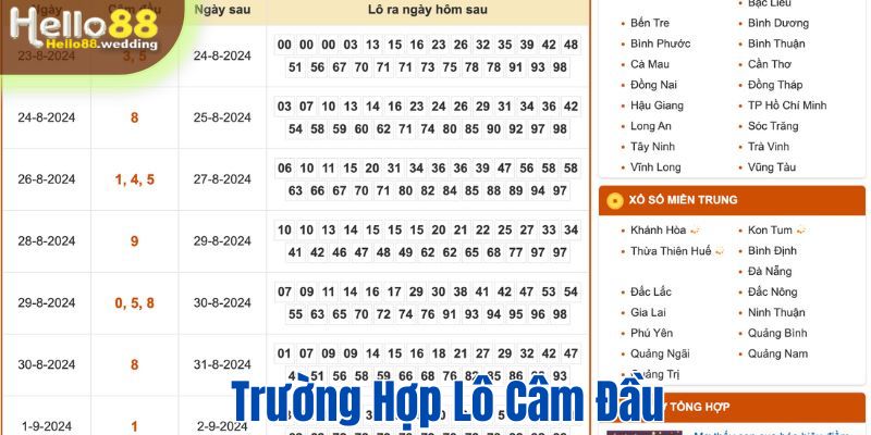 Trường hợp lô về đầu câm